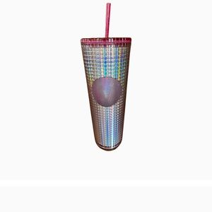 Starbucks 2023 Pink Diachronic Bubblegum Venti 24 oz Tumbler with Straw